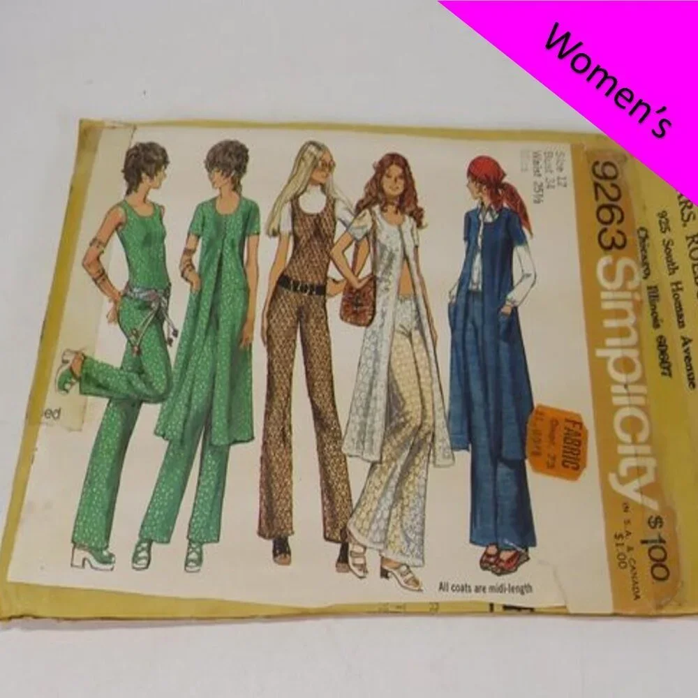 Simplicity 9263 Sewing Pattern JUMPSUIT ONLY 4 pcs size 12